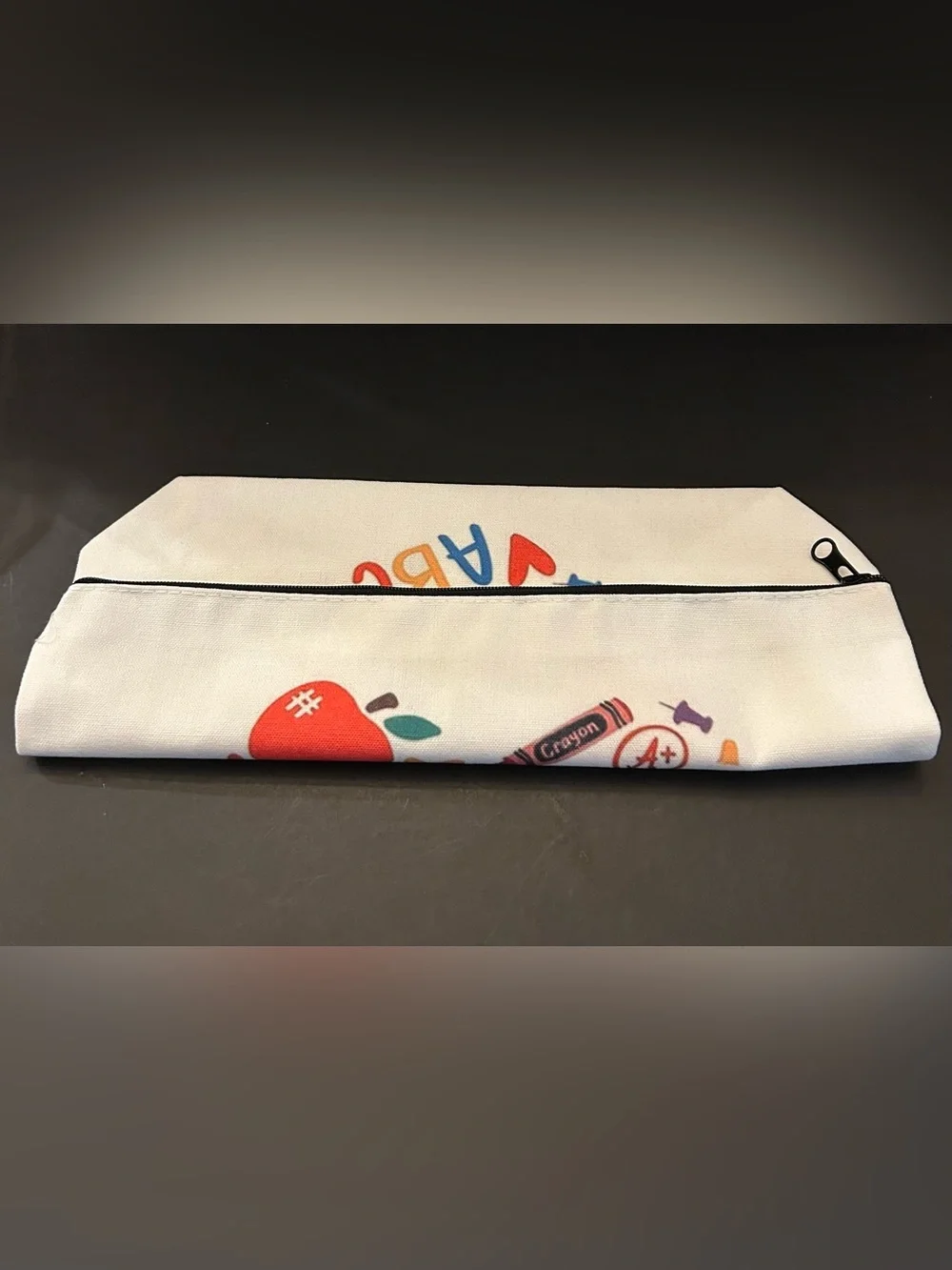 Teacher Themed Canvas Zipper Storage Pouch with 8 Colorful Sayings Available NIP